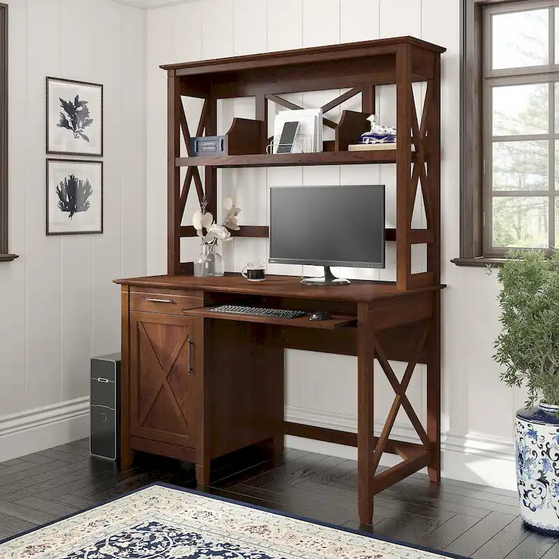 Petit bureau informatique 48W avec huche