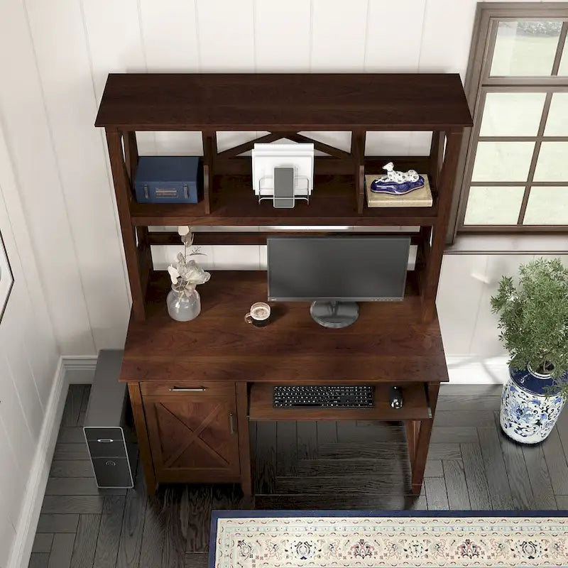 Petit bureau informatique 48W avec huche