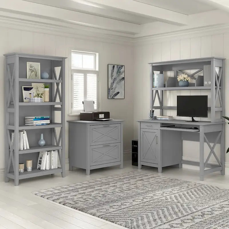 Petit bureau informatique 48W avec huche