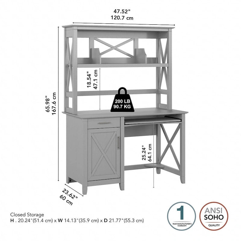 Petit bureau informatique 48W avec huche