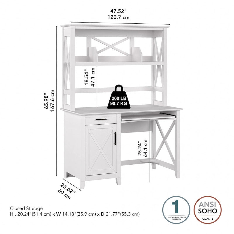 Petit bureau informatique 48W avec huche