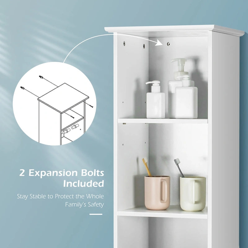 Meuble Colonne de Rangement Salle de Bain Autonome avec Étagères Ouvertes