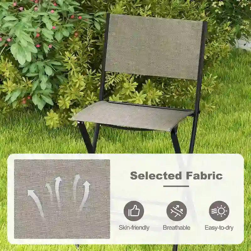 Chaise de bar pliante de patio avec dossier
