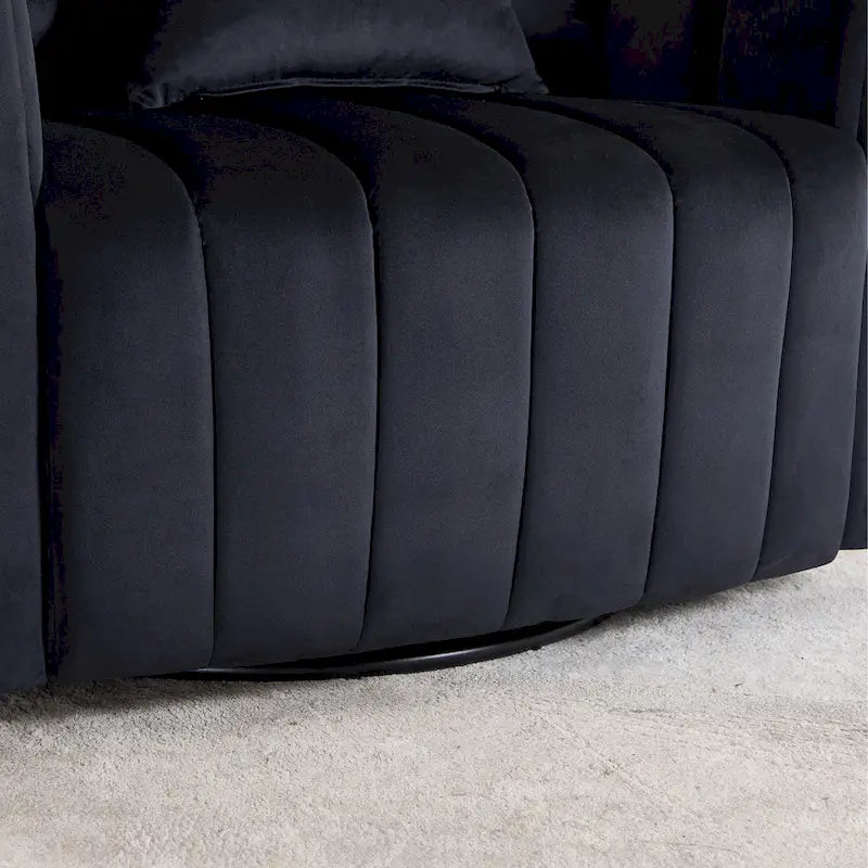 Fauteuil d'appoint pivotant en velours moderne