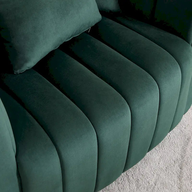 Fauteuil d'appoint pivotant en velours moderne