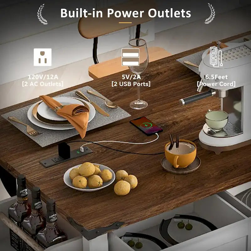 Îlot de cuisine de style ferme avec prise électrique et portes coulissantes de grange