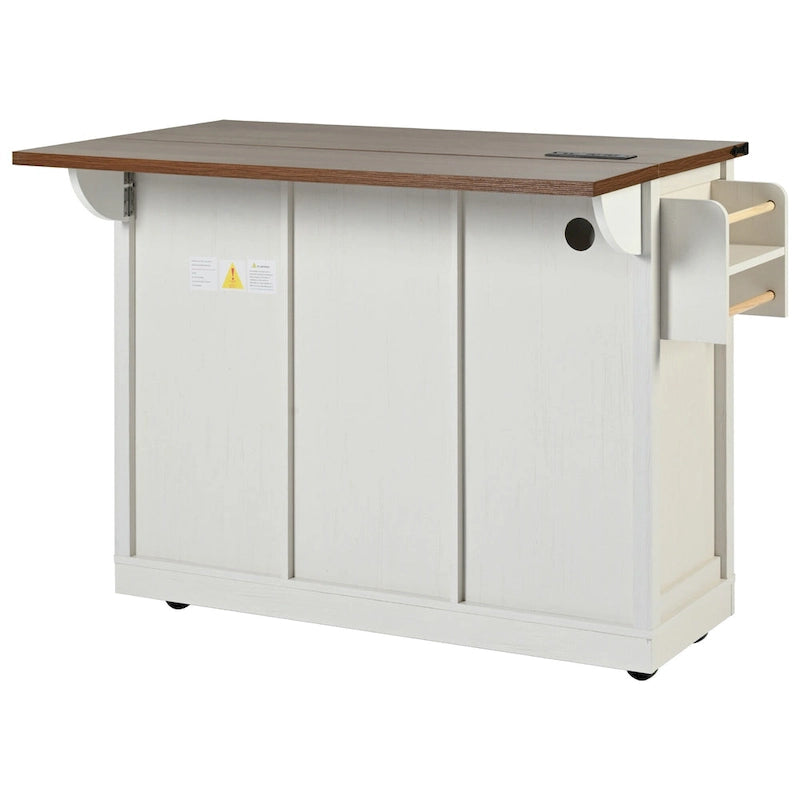 Îlot de cuisine de style ferme avec prise électrique et portes coulissantes de grange