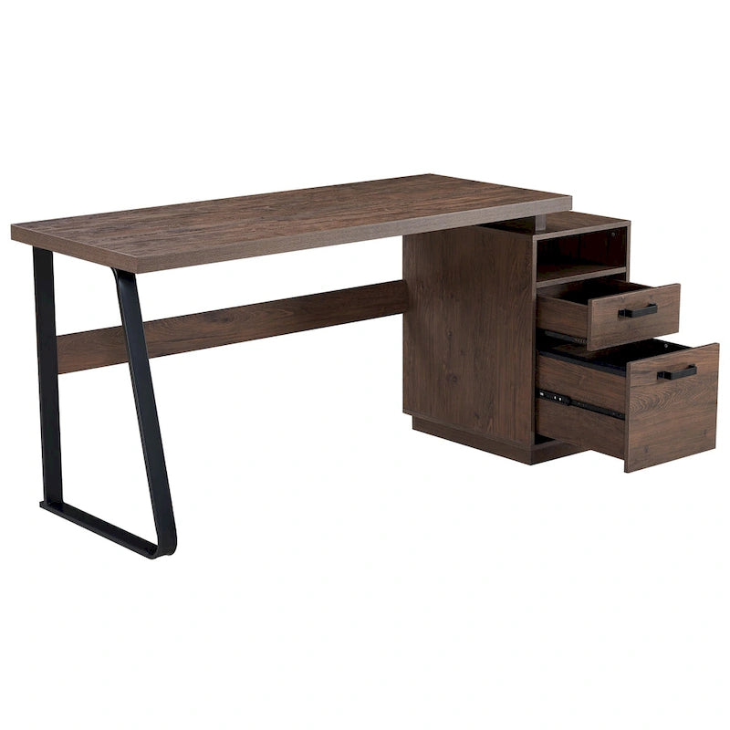 Bureau d'ordinateur avec tiroirs