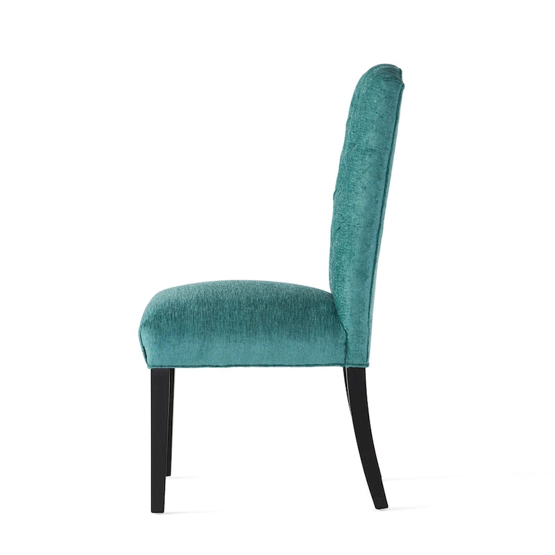 Chaise de salle à manger en tissu rembourrée