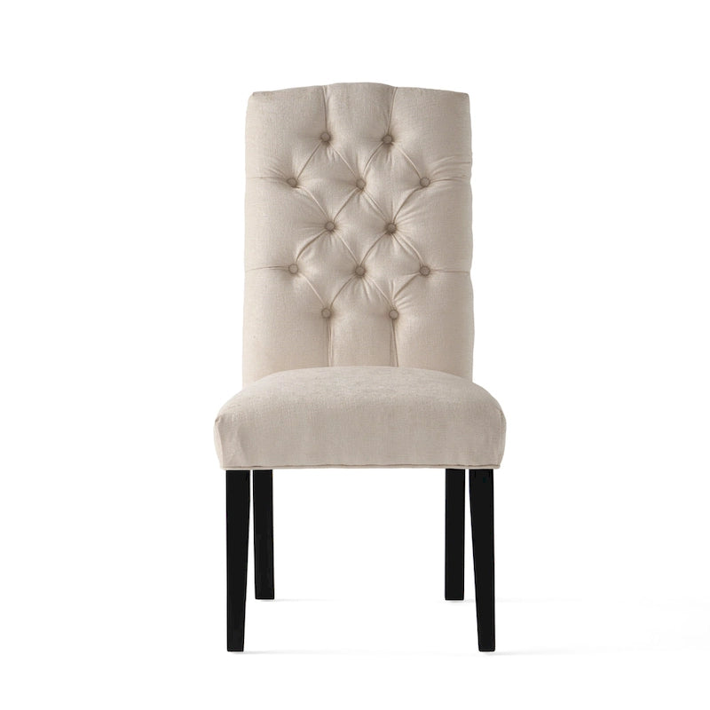 Chaise de salle à manger en tissu rembourrée