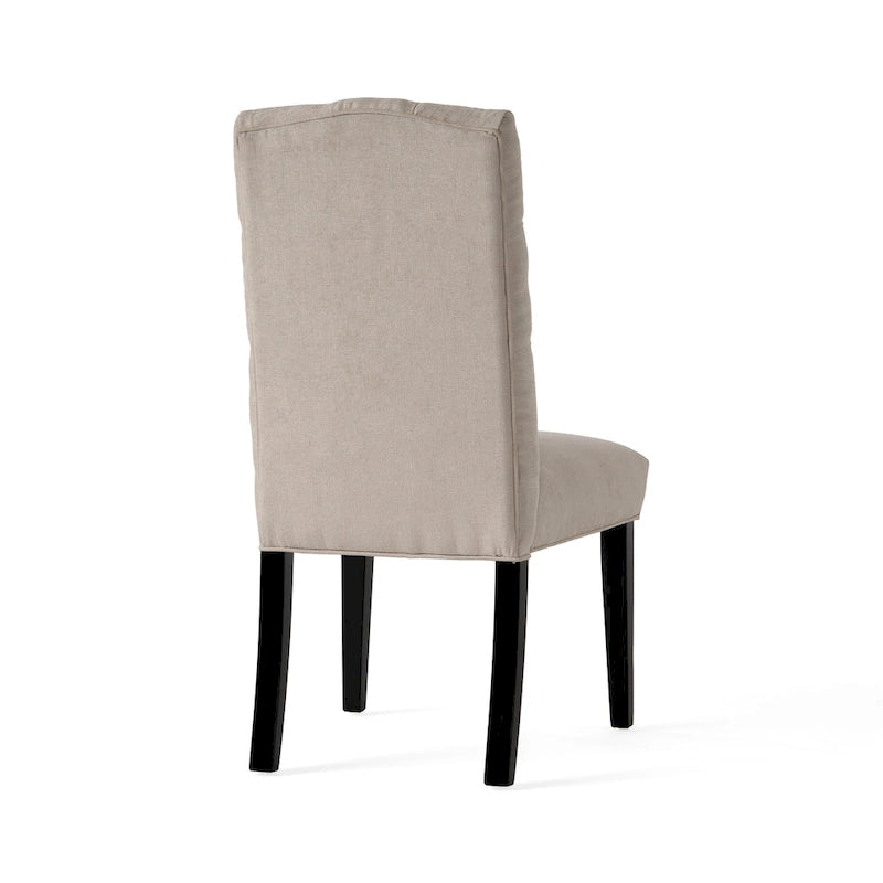 Chaise de salle à manger en tissu rembourrée