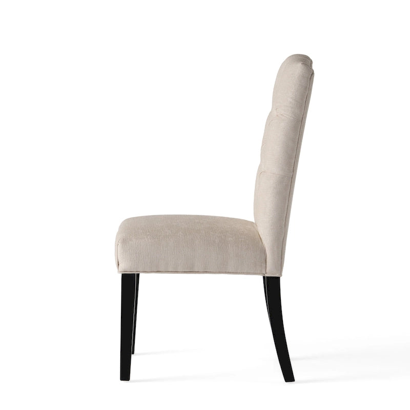 Chaise de salle à manger en tissu rembourrée