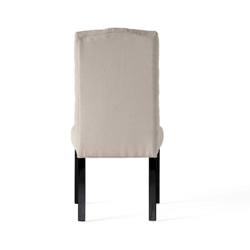 Chaise de salle à manger en tissu rembourrée