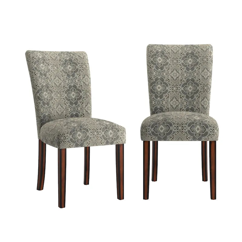 Chaise de salle à manger Parsons en tissu imprimé