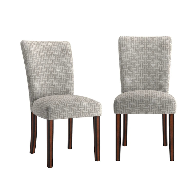 Chaise de salle à manger Parsons en tissu imprimé