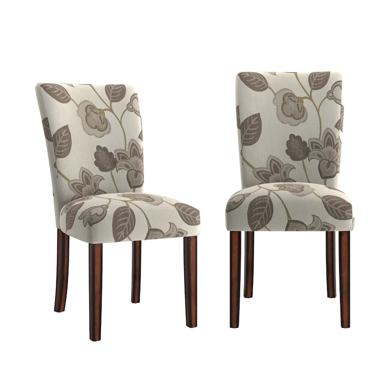 Chaise de salle à manger Parsons en tissu imprimé