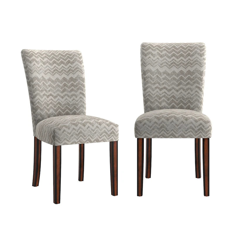 Chaise de salle à manger Parsons en tissu imprimé
