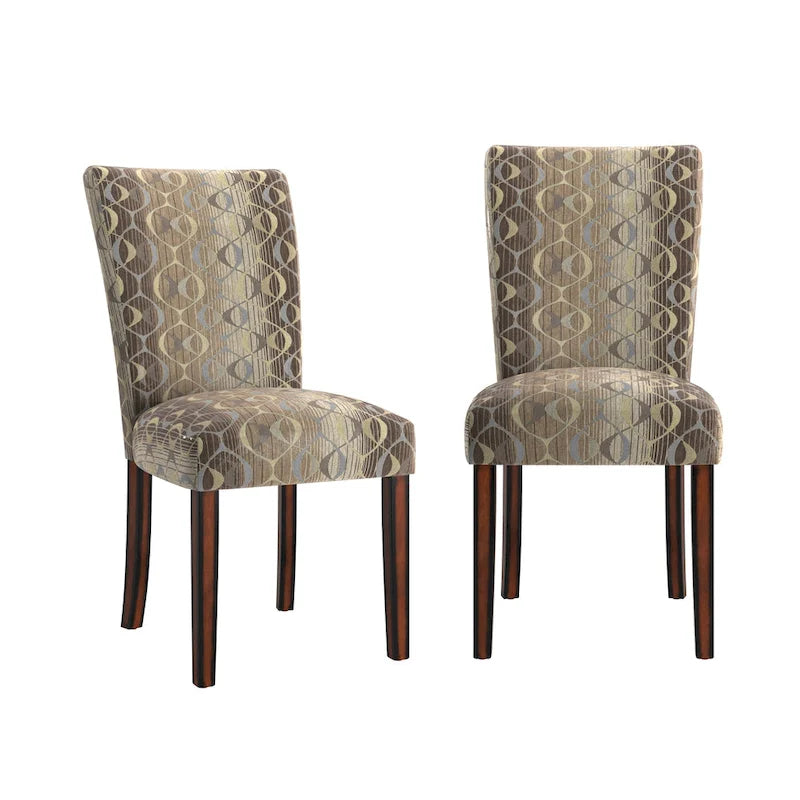 Chaise de salle à manger Parsons en tissu imprimé
