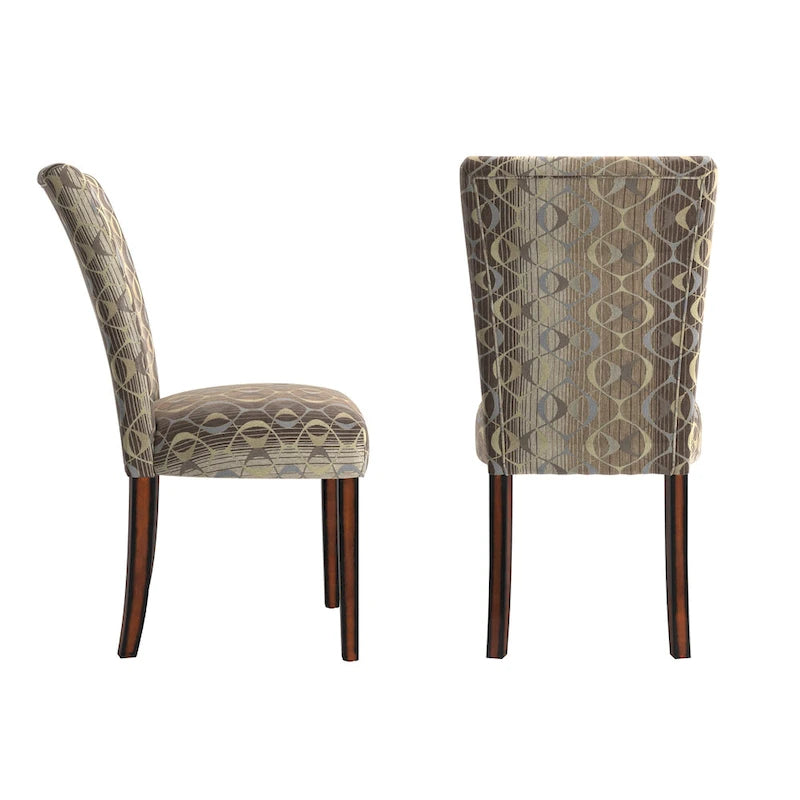 Chaise de salle à manger Parsons en tissu imprimé