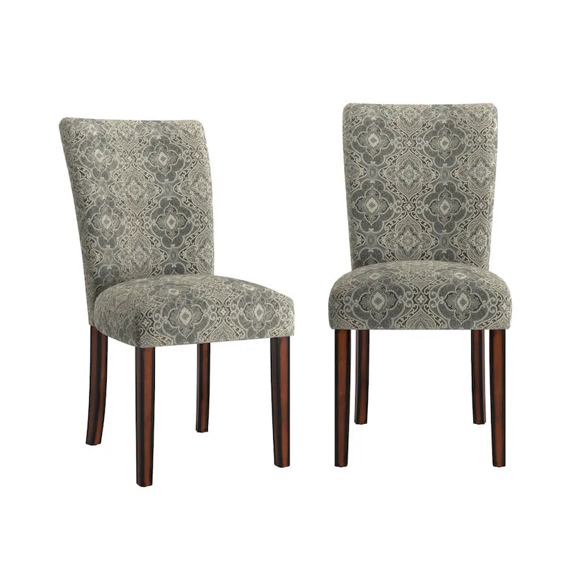 Chaise de salle à manger Parsons en tissu imprimé