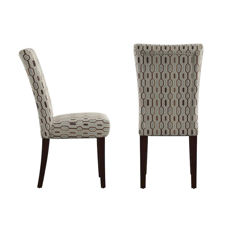 Chaise de salle à manger Parsons en tissu imprimé