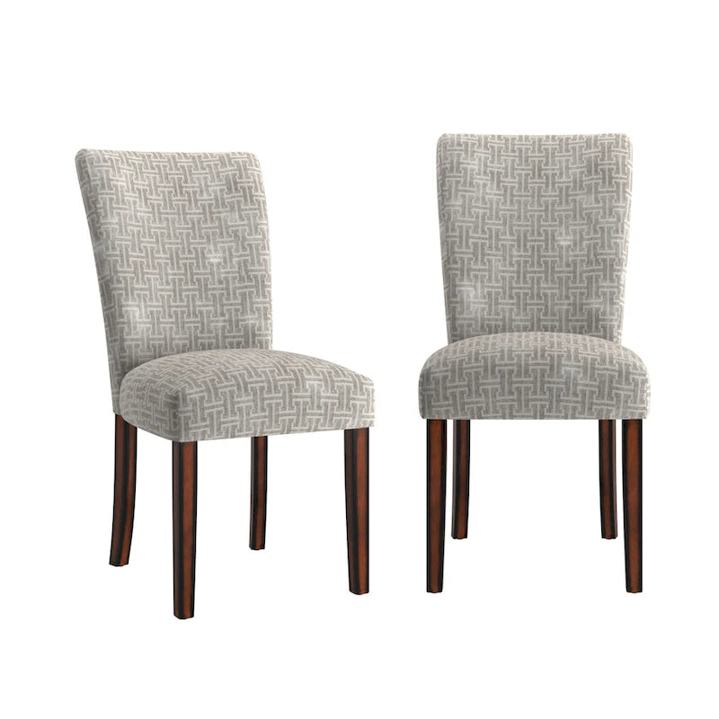 Chaise de salle à manger Parsons en tissu imprimé