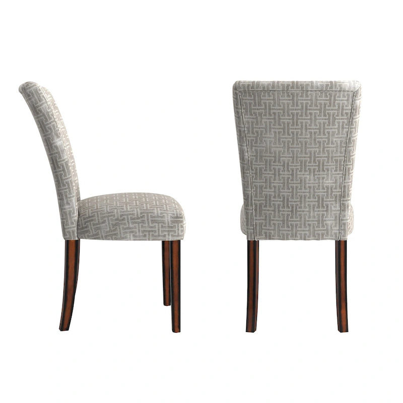 Chaise de salle à manger Parsons en tissu imprimé