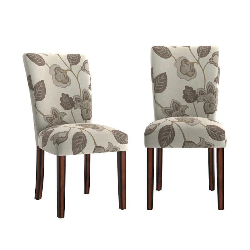 Chaise de salle à manger Parsons en tissu imprimé