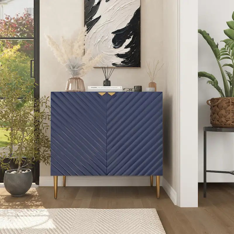 Buffet de rangement 2 portes avec étagère réglable