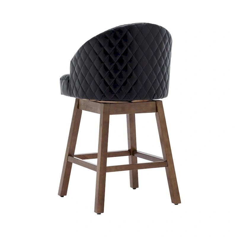 Tabouret de bar pivotant à 360 degrés à hauteur de comptoir avec repose-pieds