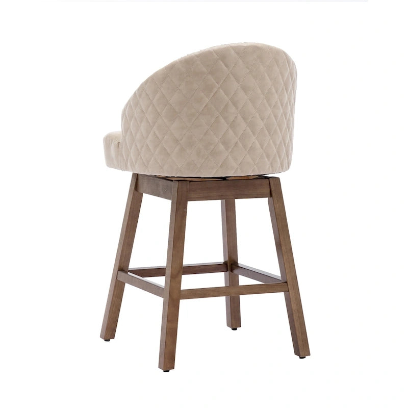 Tabouret de bar pivotant à 360 degrés à hauteur de comptoir avec repose-pieds