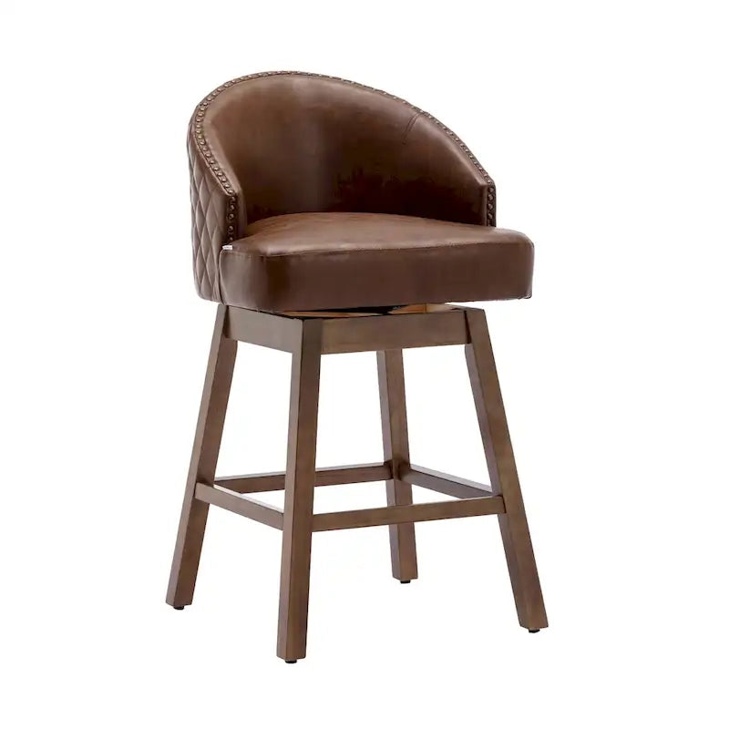 Tabouret de bar pivotant à 360 degrés à hauteur de comptoir avec repose-pieds
