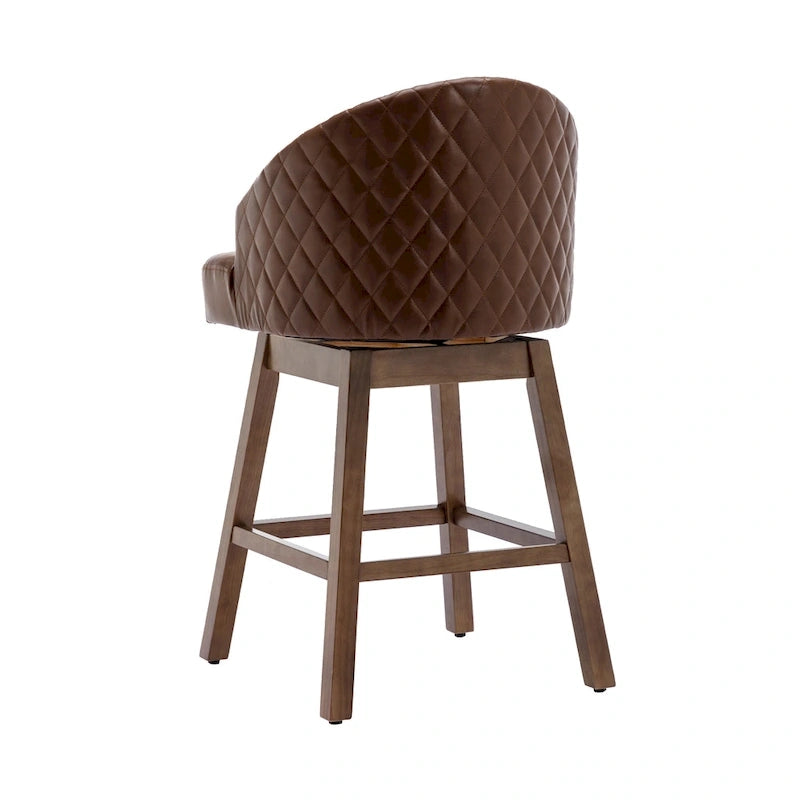 Tabouret de bar pivotant à 360 degrés à hauteur de comptoir avec repose-pieds