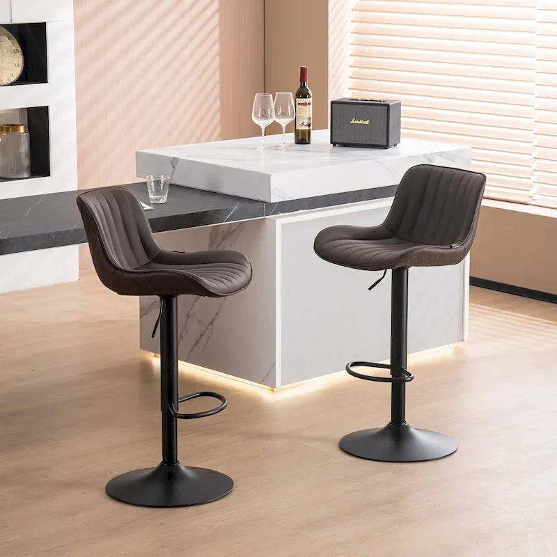Tabouret de bar réglable avec dossier pour îlot de cuisine