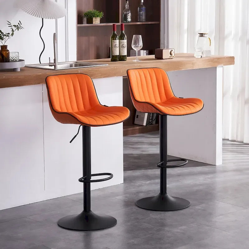 Tabouret de bar réglable avec dossier pour îlot de cuisine