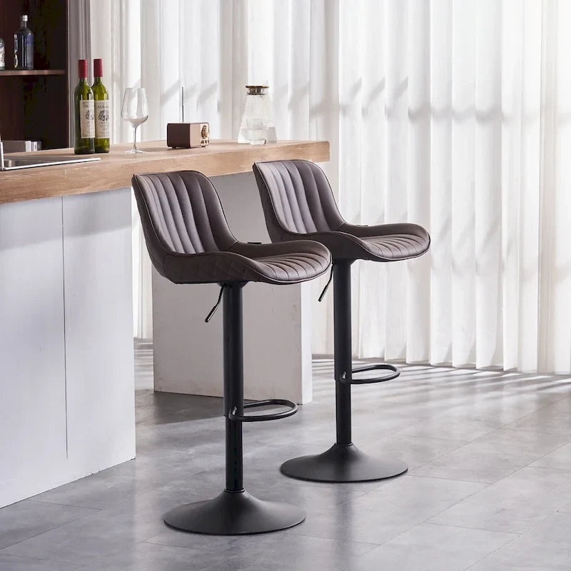 Tabouret de bar réglable avec dossier pour îlot de cuisine