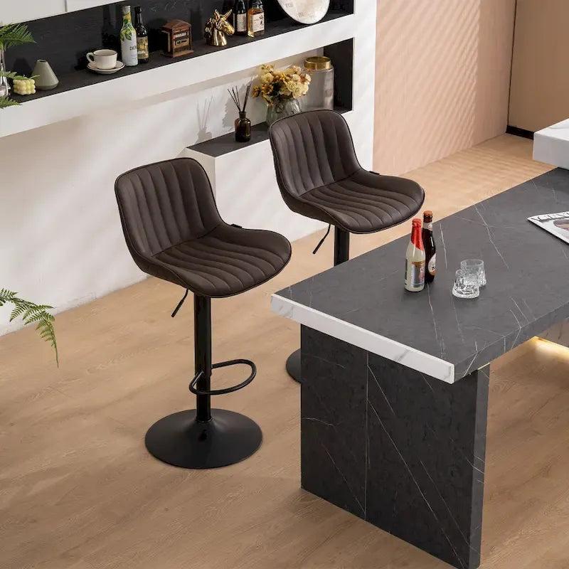 Tabouret de bar réglable avec dossier pour îlot de cuisine