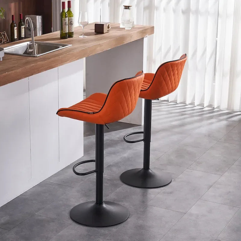 Tabouret de bar réglable avec dossier pour îlot de cuisine