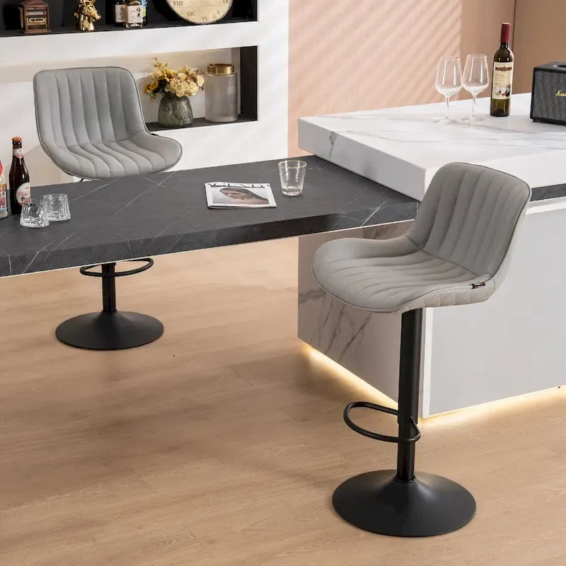 Tabouret de bar réglable avec dossier pour îlot de cuisine