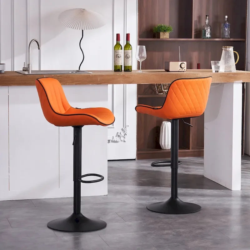 Tabouret de bar réglable avec dossier pour îlot de cuisine