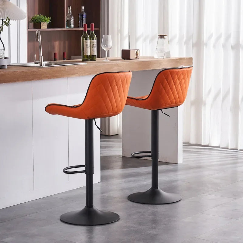 Tabouret de bar réglable avec dossier pour îlot de cuisine