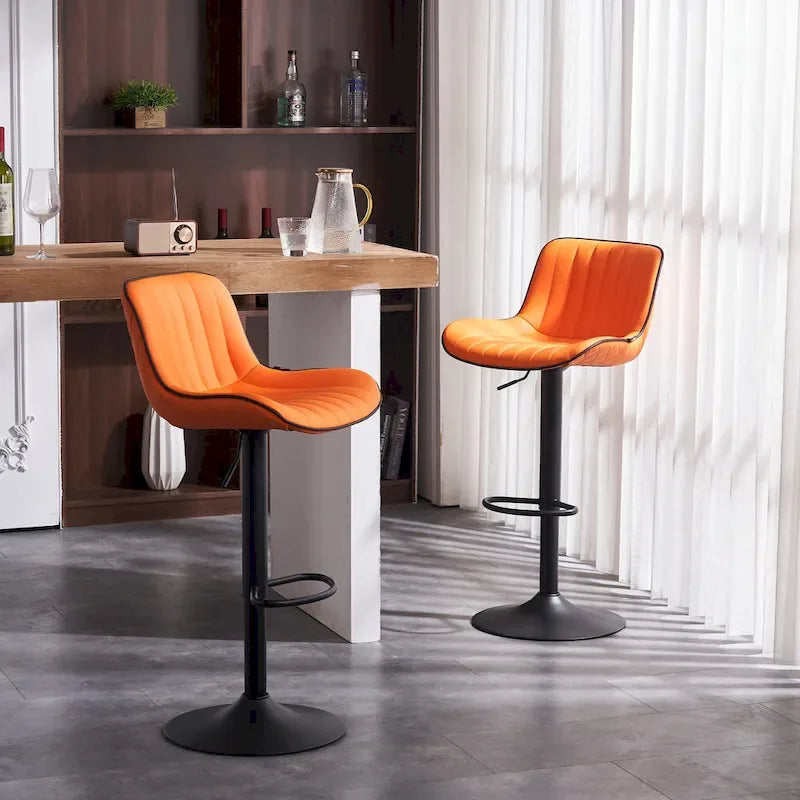 Tabouret de bar réglable avec dossier pour îlot de cuisine