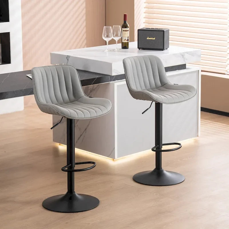Tabouret de bar réglable avec dossier pour îlot de cuisine