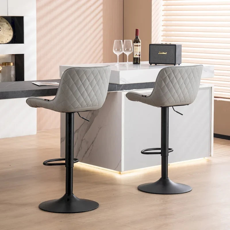 Tabouret de bar réglable avec dossier pour îlot de cuisine