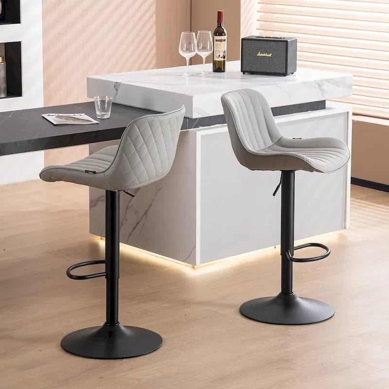 Tabouret de bar réglable avec dossier pour îlot de cuisine