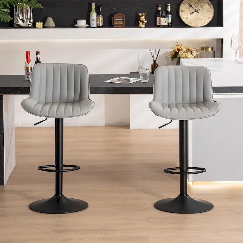 Tabouret de bar réglable avec dossier pour îlot de cuisine