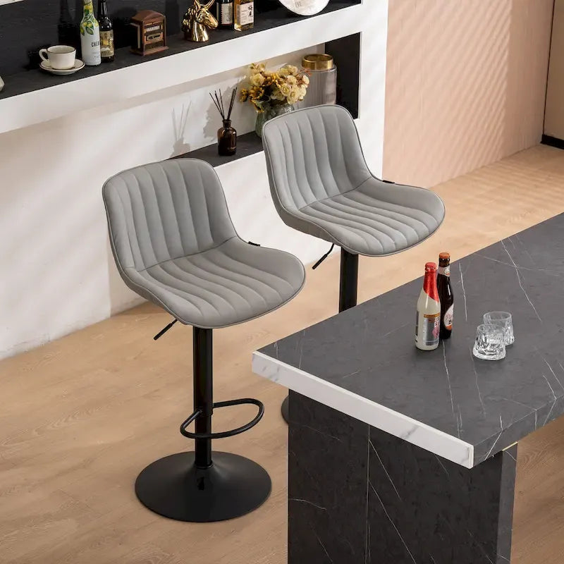 Tabouret de bar réglable avec dossier pour îlot de cuisine
