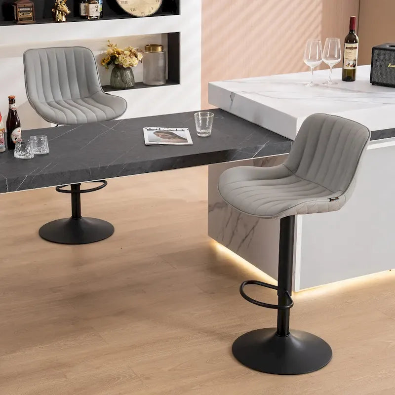 Tabouret de bar réglable avec dossier pour îlot de cuisine