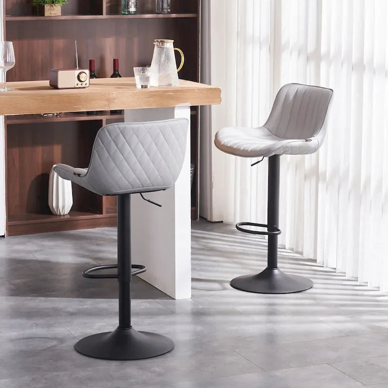 Tabouret de bar réglable avec dossier pour îlot de cuisine