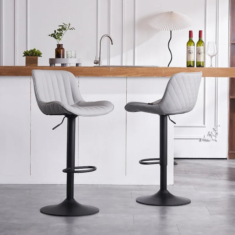 Tabouret de bar réglable avec dossier pour îlot de cuisine